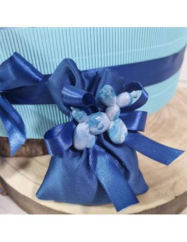 Torta di bomboniere Battesimo cagnolini sacchetti