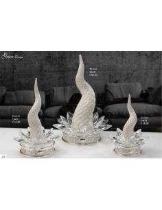 Bomboniere portafortuna corni eleganti Grace Design fiore in cristallo