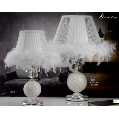 Lampade da tavolo Grace Design bomboniere particolari base argentata