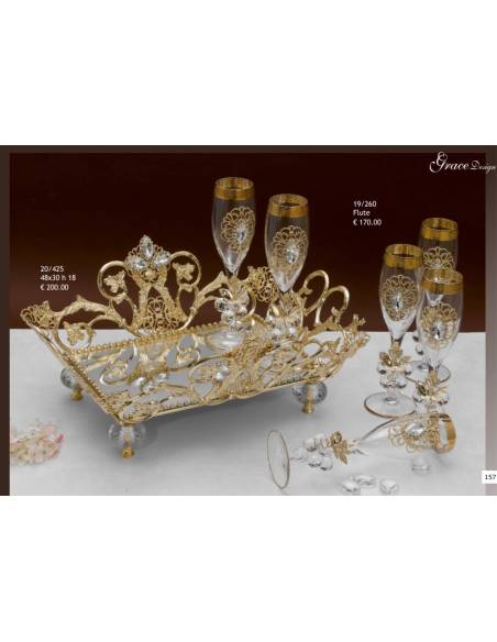 Bomboniere eleganti utili vassoi e bicchieri Grace Design offerte online | Sindy Bomboniere