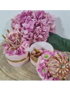 Bomboniere 18 anni ragazza scatola degustazione confetti corona dorata