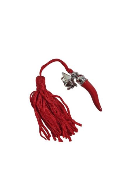 Bomboniere laurea corno napoletano con tocco in acciaio