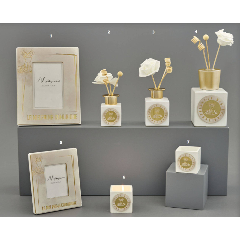 Bomboniere sacre utili simboli eucarestia Melograno calice JHS dorati