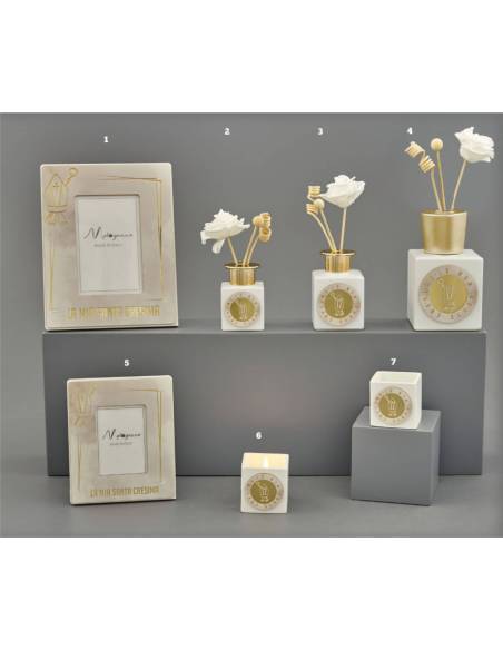 Bomboniere eleganti mitra e bastone Melograno dettagli dorati shop online