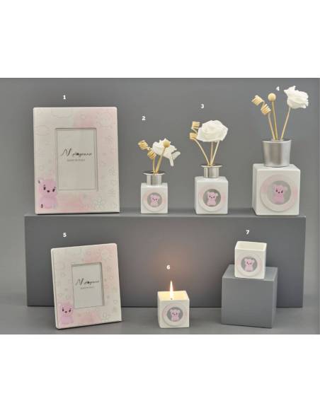 Bomboniere animali orsetto rosa Melograno bimba Made in Italy