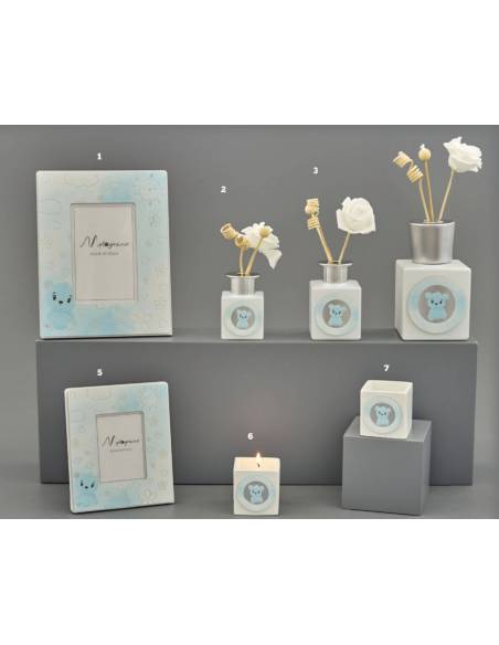 Bomboniere orsetti celesti maschio Melograno animali Made in Italy