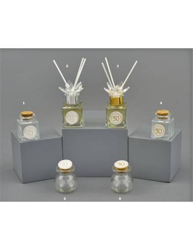 Bomboniere in vetro barattoli e diffusori Melograno anniversario nuova collezione Made in Italy