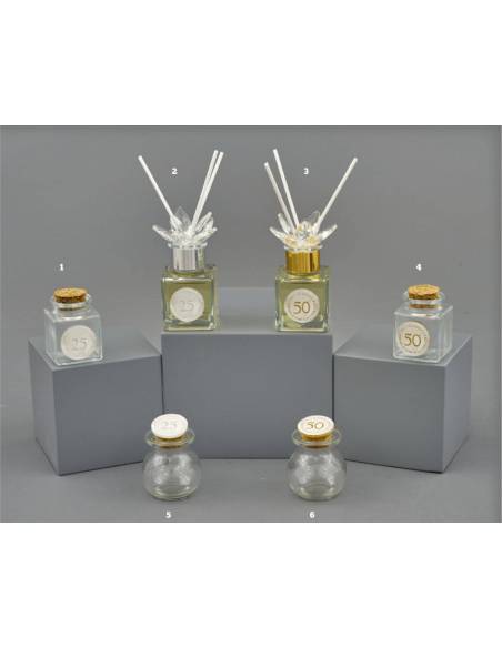 Bomboniere in vetro barattoli e diffusori Melograno anniversario nuova collezione Made in Italy