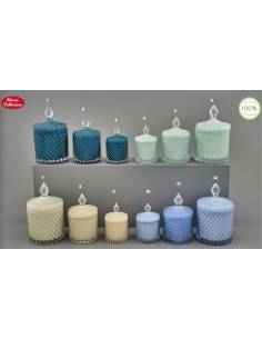 Candele profumate diamond colorate Melograno Made in Italy