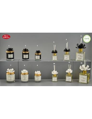 Diffusore ambiente e candele Melograno in vetro fiore ceramica shop online