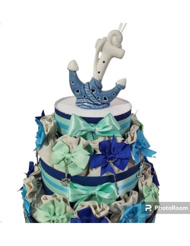 Sacchetti portaconfetti portachiavi stella marina timone ancora