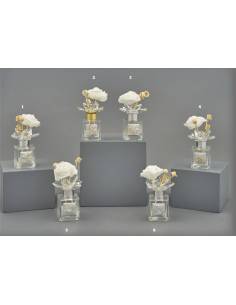 Profumatori per ambienti Melograno in vetro decoro fiore cristallo Made in Italy