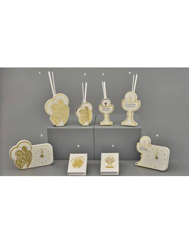 Bomboniere economiche sacre Melograno dorate Made in Italy