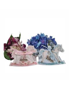 Scatoline portaconfetti Battesimo personalizzate cavalluccio a dondolo