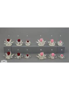 Bomboniere particolari ed eleganti Melograno rose con petali cristallo offerte online