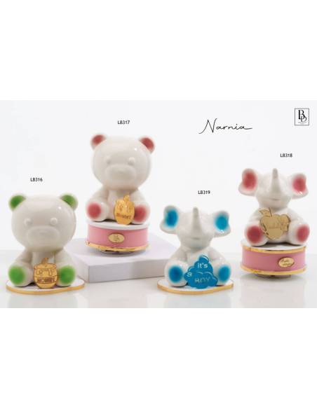 Bomboniere particolari animali colorati Buba Design Linea Narnia
