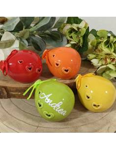 Bomboniere palloncini ceramica colorati personalizzati