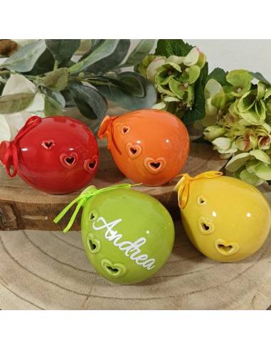 Bomboniere palloncini ceramica colorati personalizzati