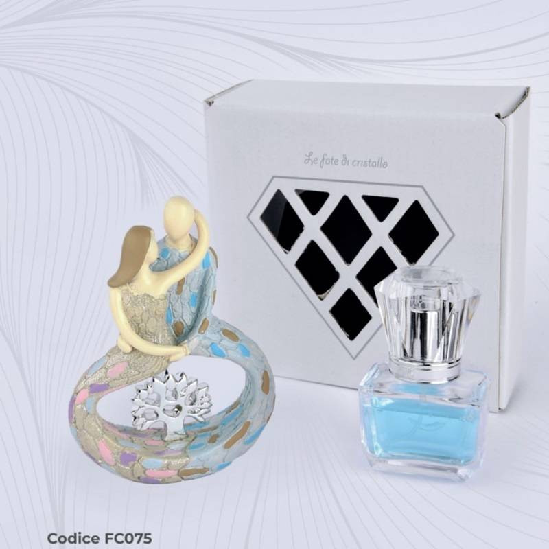 Porta profumi sposi innamorati bomboniere albero della vita Pierre Cardin