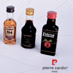 Bomboniere mini liquori astuccio cilindro portachiavi Pierre Cardin 2