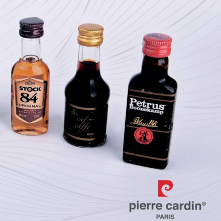 Bomboniere mini liquori astuccio cilindro portachiavi Pierre Cardin | Sindy Bomboniere