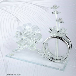 Diffusore ambiente bomboniere fiori in cristallo Pierre Cardin