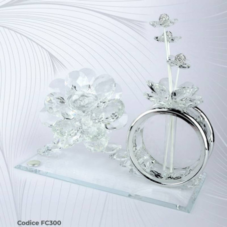 Diffusore ambiente bomboniere fiori in cristallo Pierre Cardin