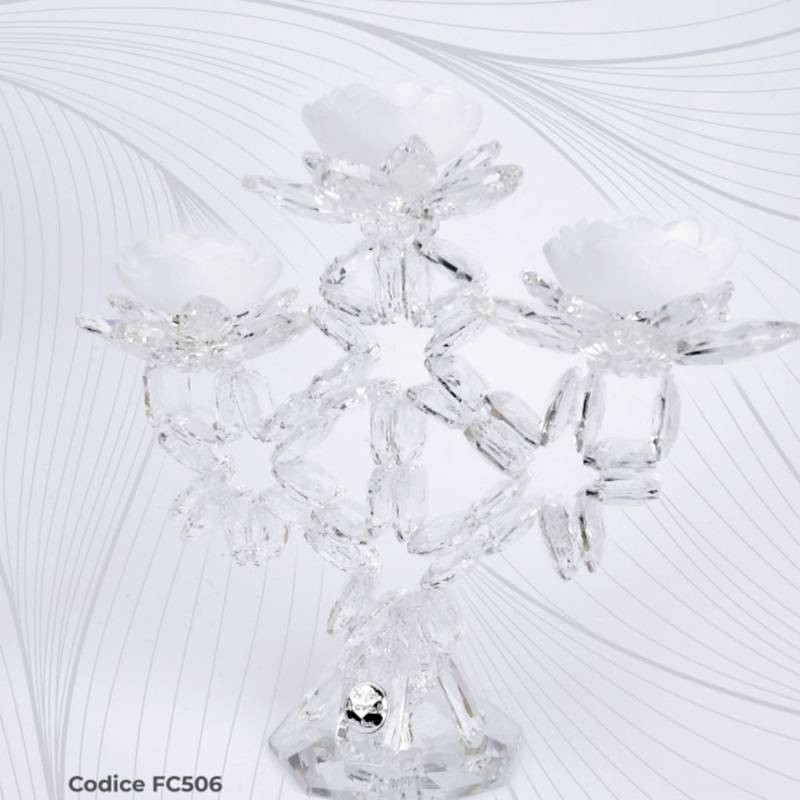 Bomboniere raffinate ed eleganti portacandele in cristallo Pierre Cardin