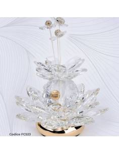 Diffusori ambiente bomboniere in cristallo base dorata Pierre Cardin