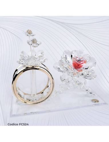 Profumatori bomboniere in cristallo eleganti fiore Pierre Cardin