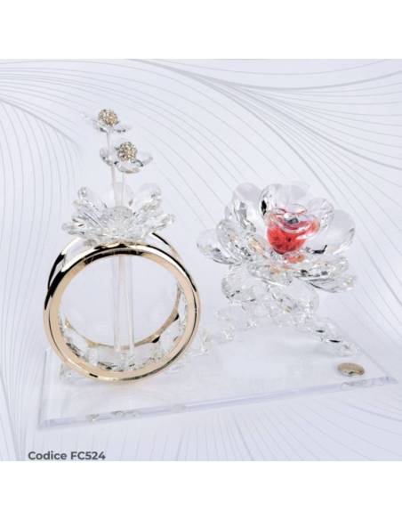 Profumatori bomboniere in cristallo eleganti fiore Pierre Cardin