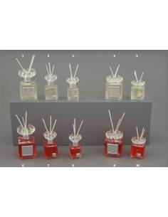 Diffusori ambiente quadrati effetto bolle Melograno tappo cristallo