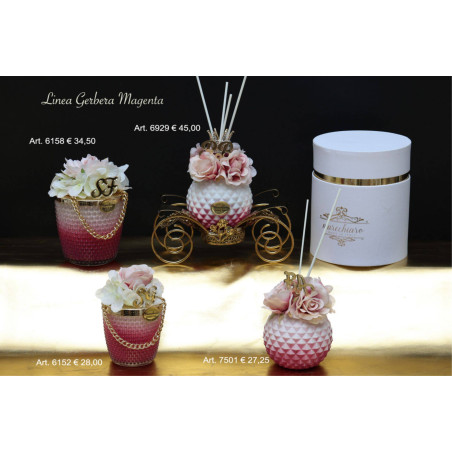 Melograno bomboniere eleganti decoro floreale Linea Gerbera Magenta