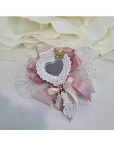 Bomboniere principessa specchio sacchetti portaconfetti a forma di fiocco chiffon