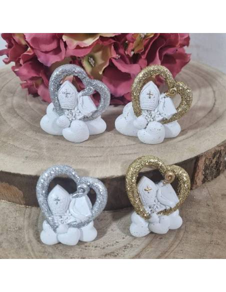 Bomboniere Harmony Cresima calamite e appoggio cuore glitter