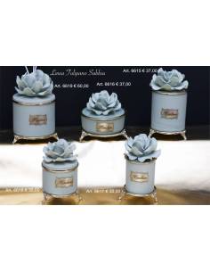 Profumatori bomboniere Marechiaro decoro floreale Linea Tulipano sabbia