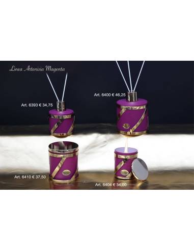 Candele profumate e profumatori bomboniere Marechiaro Linea Artenisia Magenta