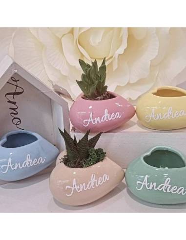 Bomboniere personalizzate porta piante ceramica cuore