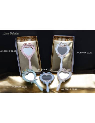 Bomboniere ballerine principessa Marechiaro specchio decoro tema floreale