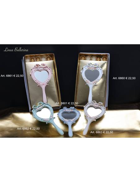 Bomboniere ballerine principessa Marechiaro specchio decoro tema floreale