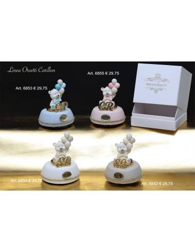 Bomboniere animali orsetti carillon Marechiaro personalizzati