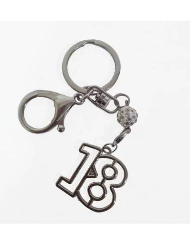 Bomboniere diciottesimo compleanno portachiavi argentati