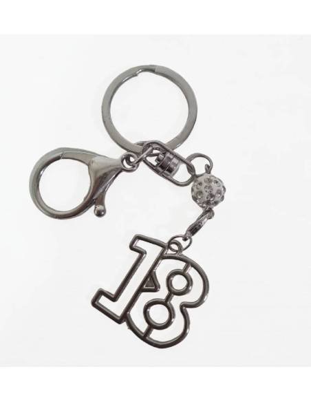 Bomboniere diciottesimo compleanno portachiavi argentati