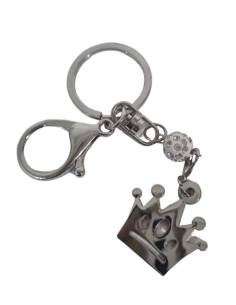 Bomboniere corone argentate portachiavi con sfera strass