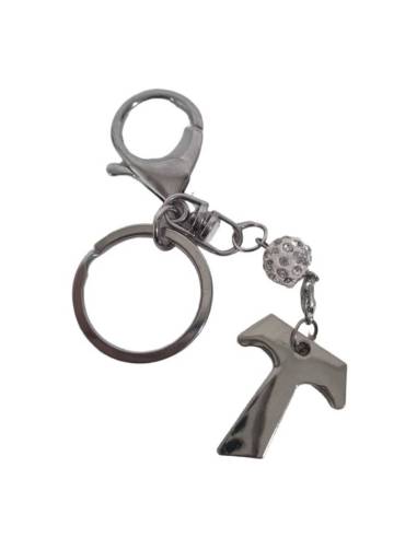 Icone sacre tau bomboniere portachiavi argentati