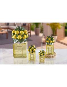 Melaverde bomboniere diffusore ambiente giallo pianta limoni in ceramica