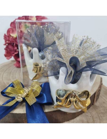 Bomboniere corone bianche e oro