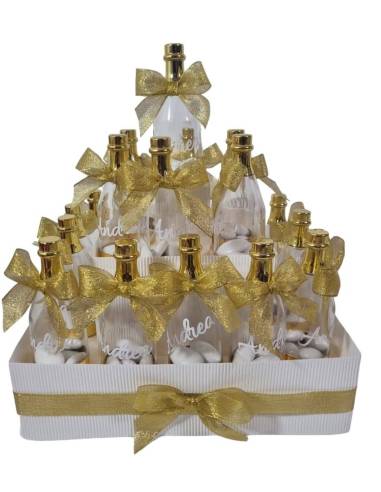 Bomboniere compleanno portaconfetti bottiglia plexiglass