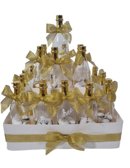 Bomboniere compleanno portaconfetti bottiglia plexiglass