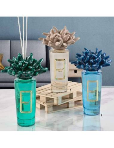 Diffusore ambiente Melaverde bomboniere in ceramica tema mare corallo